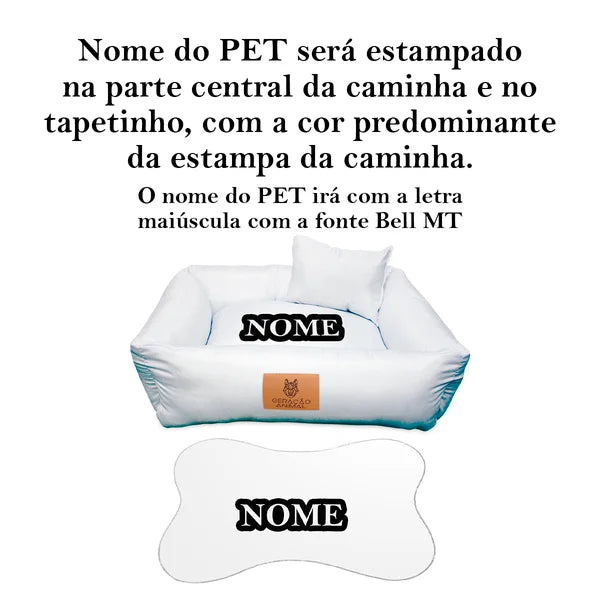 Cama para Cachorro Com Lacinhos Geração Animal + Tapete e Travesseiro 🌟OFERTA EXCLUSIVA HOJE]