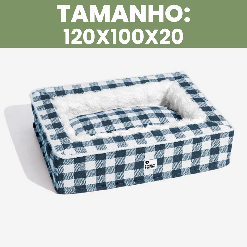 CAMINHA ACONCHEGANTE FUZZY™ - Conforto e Estilo Tartan Para seu Pet + Brinde: PORTA-RAÇÃO HERMÉTICO [🌟OFERTA EXCLUSIVA HOJE]