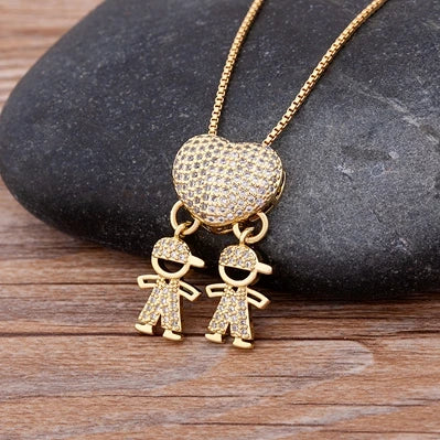 COLAR Amor de MÃE Banhado a OURO 18K - Nidin-ZIRCÔNICA Cúbica