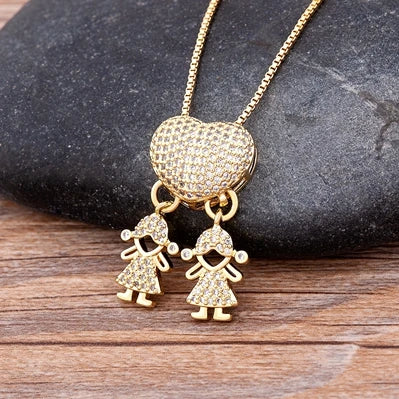 COLAR Amor de MÃE Banhado a OURO 18K - Nidin-ZIRCÔNICA Cúbica