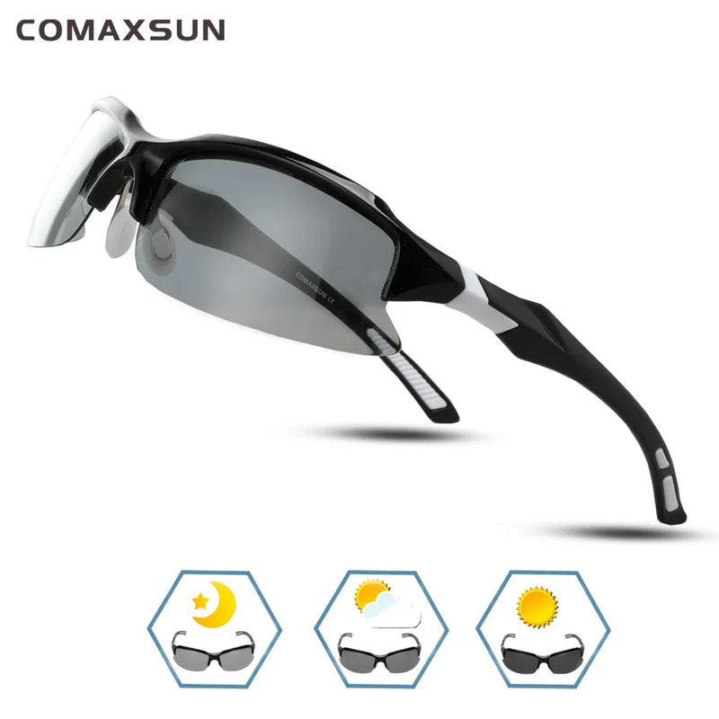 ÓCULOS de Ciclismo Profissional COMAXSUN com LENTES com Proteção UV 400 Tr90 - São 3 ESTILOS e 8 CORES Diferentes