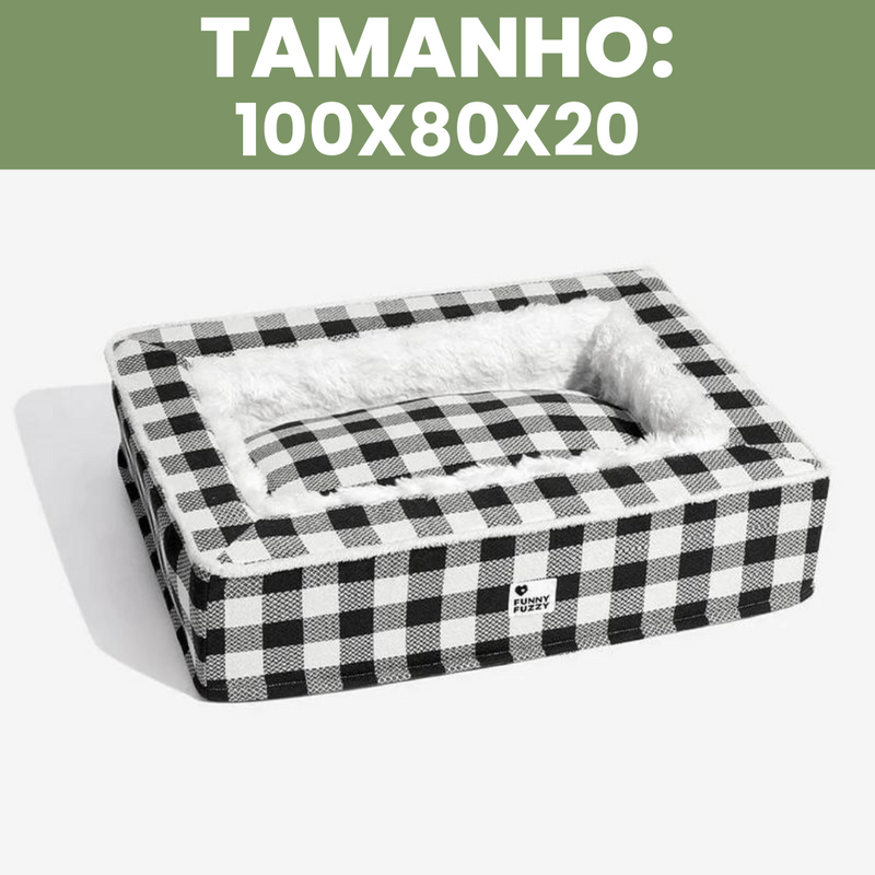 CAMINHA ACONCHEGANTE FUZZY™ - Conforto e Estilo Tartan Para seu Pet + Brinde: PORTA-RAÇÃO HERMÉTICO [🌟OFERTA EXCLUSIVA HOJE]