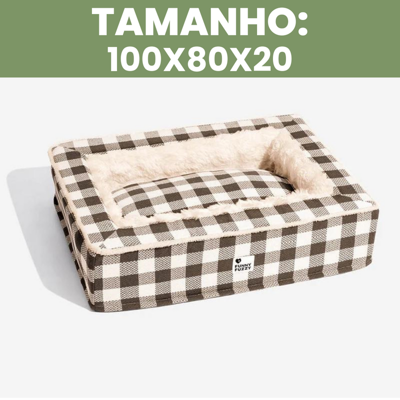 CAMINHA ACONCHEGANTE FUZZY™ - Conforto e Estilo Tartan Para seu Pet + Brinde: PORTA-RAÇÃO HERMÉTICO [🌟OFERTA EXCLUSIVA HOJE]