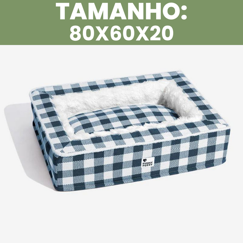 CAMINHA ACONCHEGANTE FUZZY™ - Conforto e Estilo Tartan Para seu Pet + Brinde: PORTA-RAÇÃO HERMÉTICO [🌟OFERTA EXCLUSIVA HOJE]