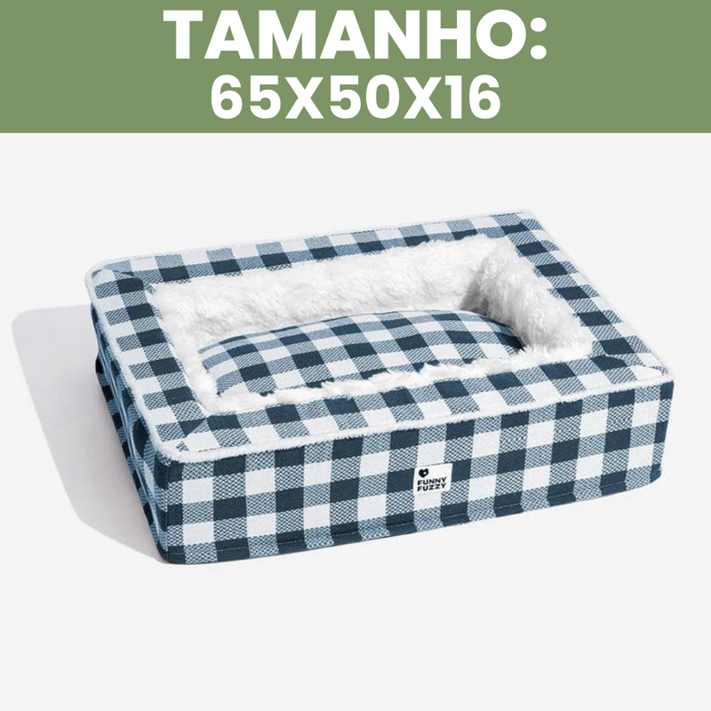 CAMINHA ACONCHEGANTE FUZZY™ - Conforto e Estilo Tartan Para seu Pet + Brinde: PORTA-RAÇÃO HERMÉTICO [🌟OFERTA EXCLUSIVA HOJE]