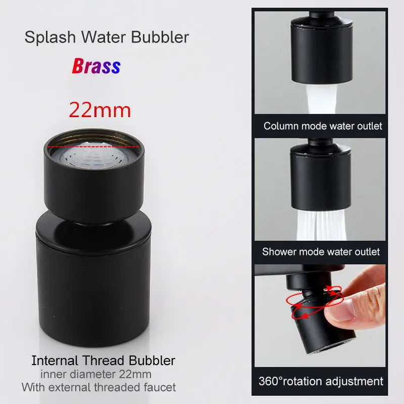 EXTENSOR Aerador Pulverizador UNIVERSAL Bocal BUBBLER para Torneira de COZINHA, Lavatórios, Braço ROBÔ de 360/720/1080 GRAUS