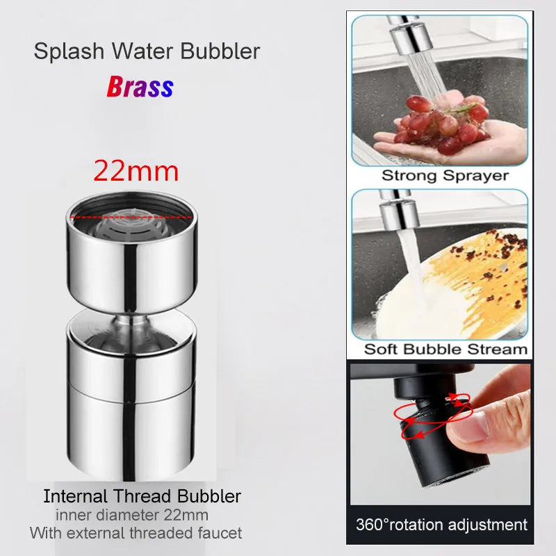 EXTENSOR Aerador Pulverizador UNIVERSAL Bocal BUBBLER para Torneira de COZINHA, Lavatórios, Braço ROBÔ de 360/720/1080 GRAUS