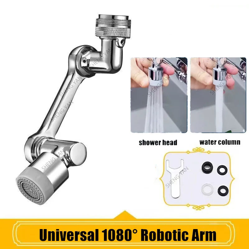 EXTENSOR de Aço com ROTAÇÃO Universal 1080º ROBÓTICO para LAVATÓRIOS, Torneiras e Pias com ACESSÓRIOS