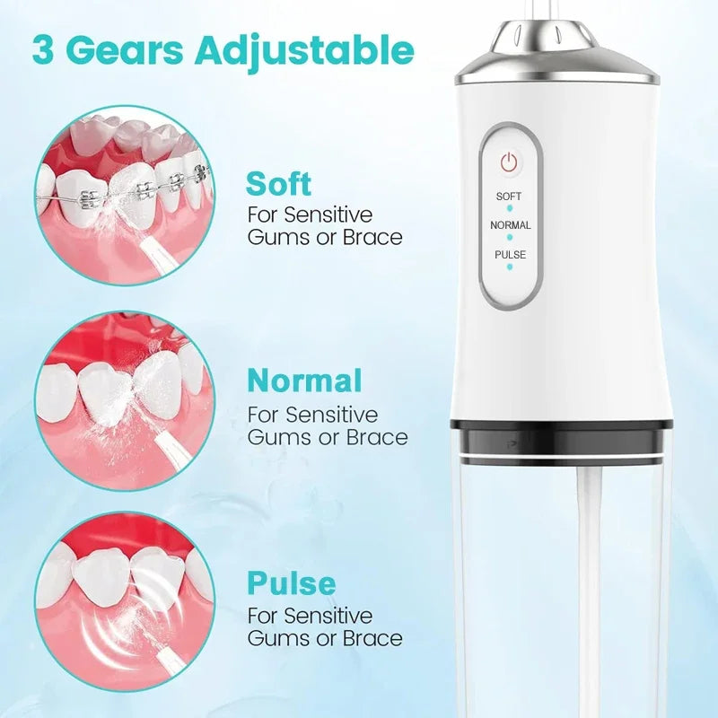 Irrigador DENTAL e Lavador BOCAL Portátil USB RECARREGÁVEL - 220ml