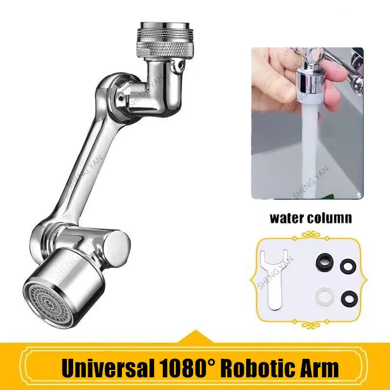 EXTENSOR de Aço com ROTAÇÃO Universal 1080º ROBÓTICO para LAVATÓRIOS, Torneiras e Pias com ACESSÓRIOS