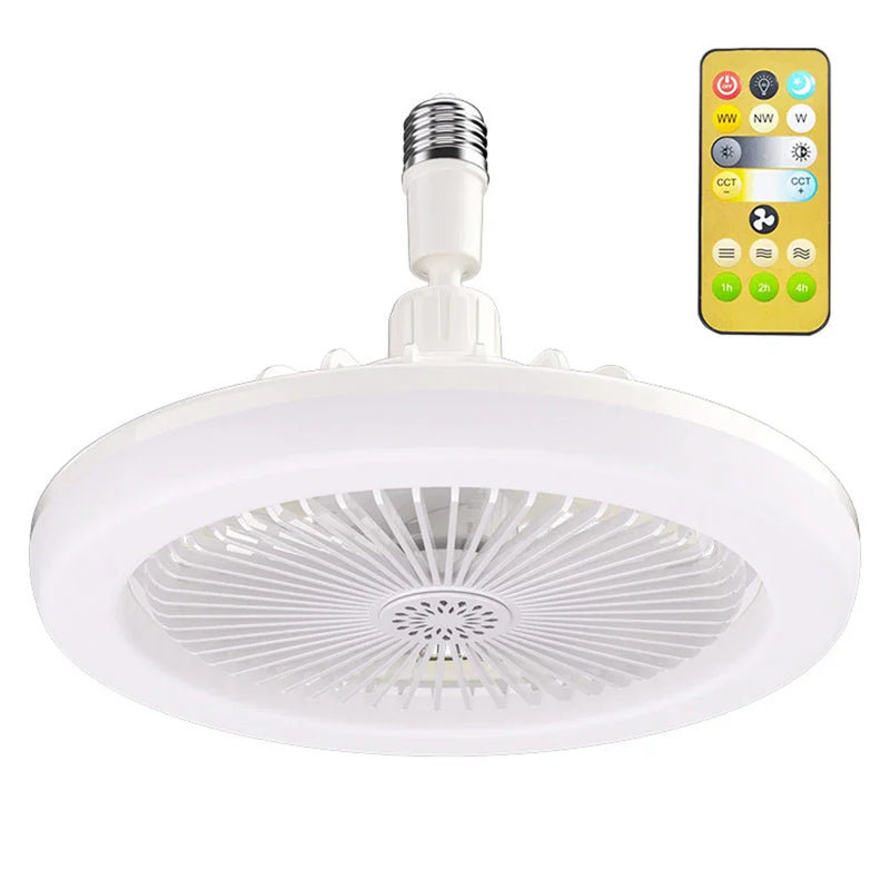 LUMINÁRIA LED com VENTILADOR de TETO Silenciosa com Controle REMOTO para Quartos, SALA de ESTAR e Outros AMBIENTES