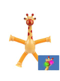 Brinquedo GIRAFINHAS Criativas ESTICA e GRUDA com VENTOSAS e Luz de LED