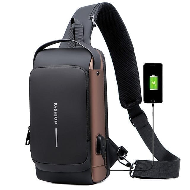 Mochila ANTI-FURTO com Senha USB SLIM BAG