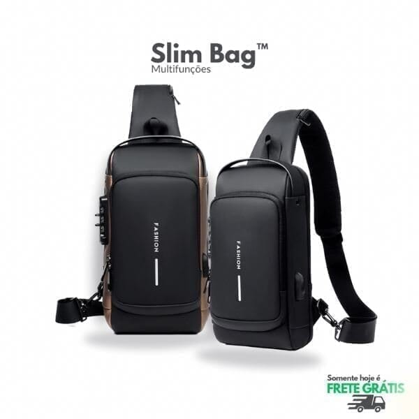 Mochila ANTI-FURTO com Senha USB SLIM BAG