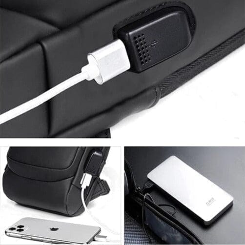 Mochila ANTI-FURTO com Senha USB SLIM BAG