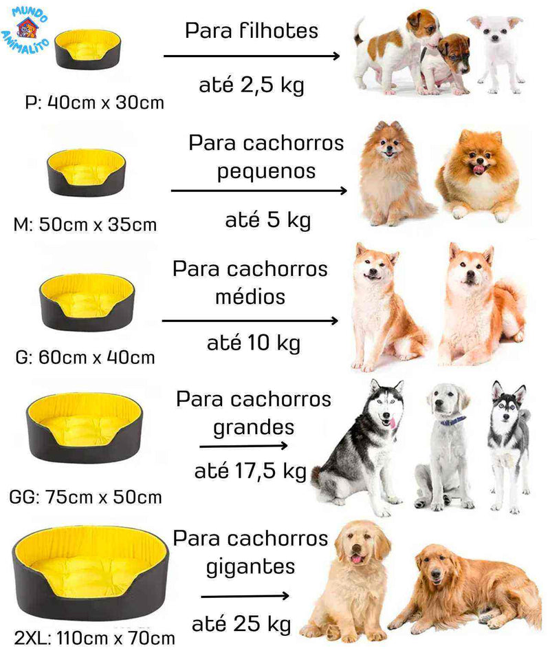 Cama para Cachorros Lavável, Impermeável, Macia e Aconchegante