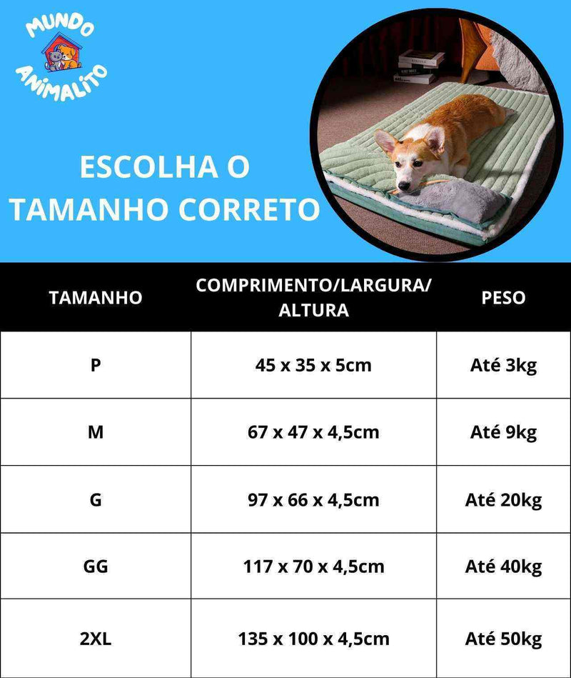 Cama para Pets Lavável Com Zíper e Travesseiro Removível