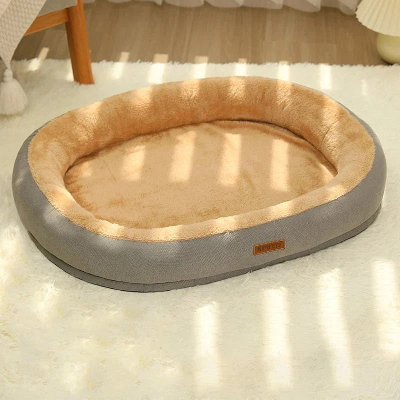 Cama Redonda para Cães e Gatos com Zíper, Lavável e Antiderrapante