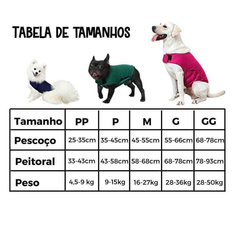 Colete Anti Pânico Para Cães - Antistress e Antiansiedade